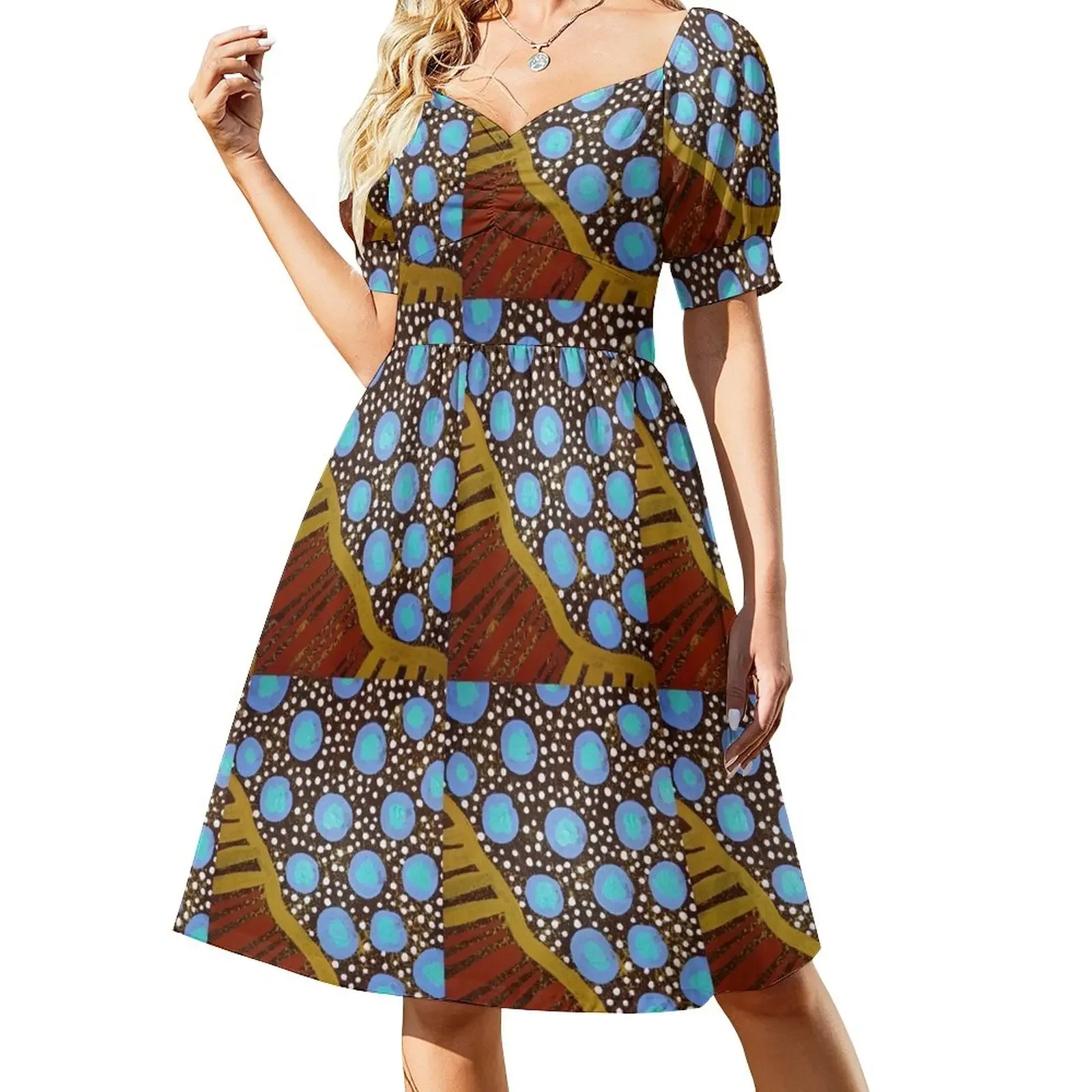 

Quandong Short-Sleeved Dress women's elegant loose dresses evening dresses luxury 2025 luxury evening dresses 2025