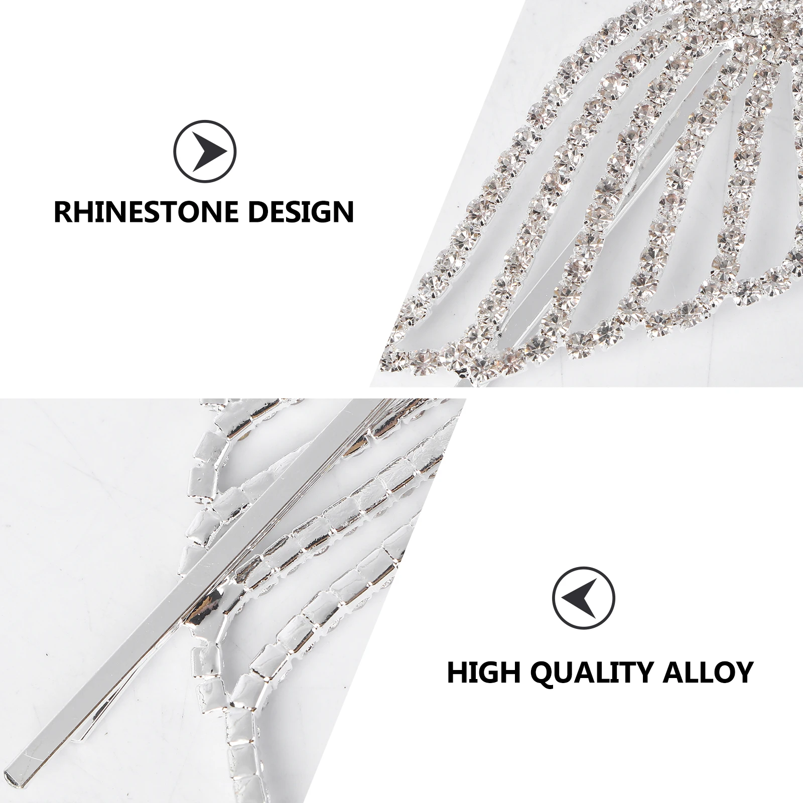 

Exquisite Clips Premium Alloy Rhinestone Decorative Hairpins Elegant Fashion Accessories for Party for Party