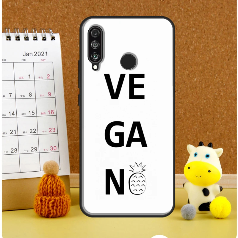 LOVE VEGGIE Vegetarian Quotes VEGAN Phone Case For Huawei Nova 11 Pro 9 10 SE 3i 7i 11i 5T Y60 Y61 Y70 Y90 Y91 P20 P40 P30 Lite