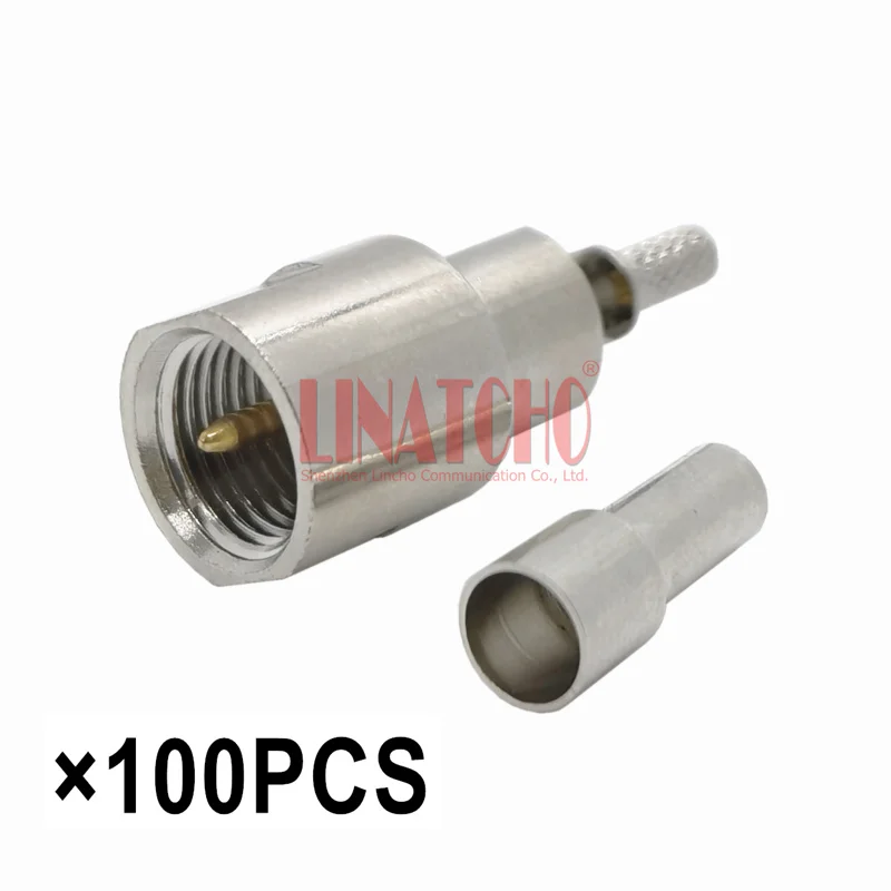 

100 шт. коаксиальных кабелей RF 50-1.5 RG316 RG174 RG178 LMR100 с прямым обжимным разъемом FME (штекер)