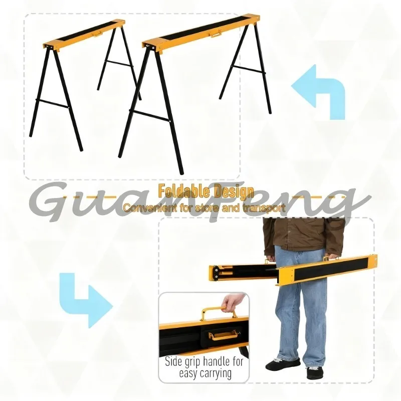 portable-2‑piece-foldable-iron-workbench-set-200kg-load-bearing-compact-folding-work-stand-for-woodworking-home-projects