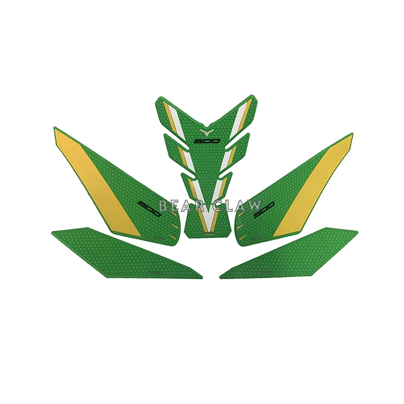 New Motorcycle Tank Pad Protector Sticker Decal Gas Fuel Knee Grip Traction Side For Kawasaki NINJA500 ninja500 2024-2025