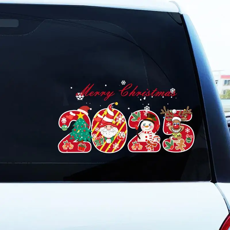 

For SUV Car Stickers And Decals 2025 Christmas Santa Claus Decals Waterproof Novelty Car Stickers For Home Walls Electric Cars