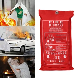 zk30 Fiberglass Emergency Fire Safety Blanket for Kitchen Camping Fireplace Grill Car fire protection (1.2 * 1.2m)