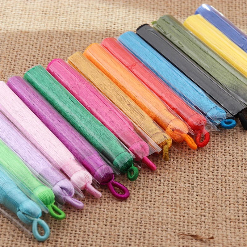 5-10 Stück 90mm Polyester-Seidenquasten Vertikale Quasten Dekoration Handwerk DIY Schmuck Heimdekoration Nähzubehör Vorhang-Accessoires – Detail 5