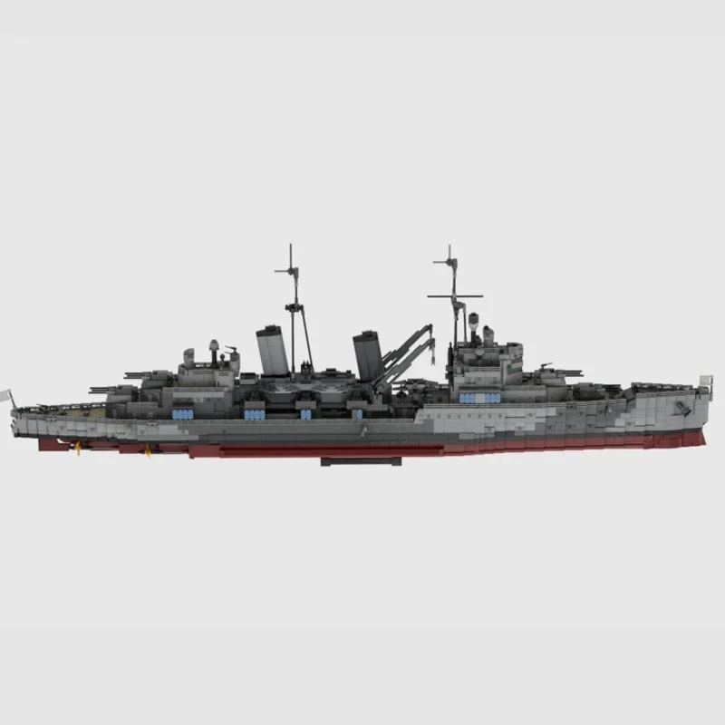 Moc tijolos de construção barco militar modelo hms belfast 1939 ww2 tecnologia bloco modular presentes brinquedos para crianças conjuntos diy montagem