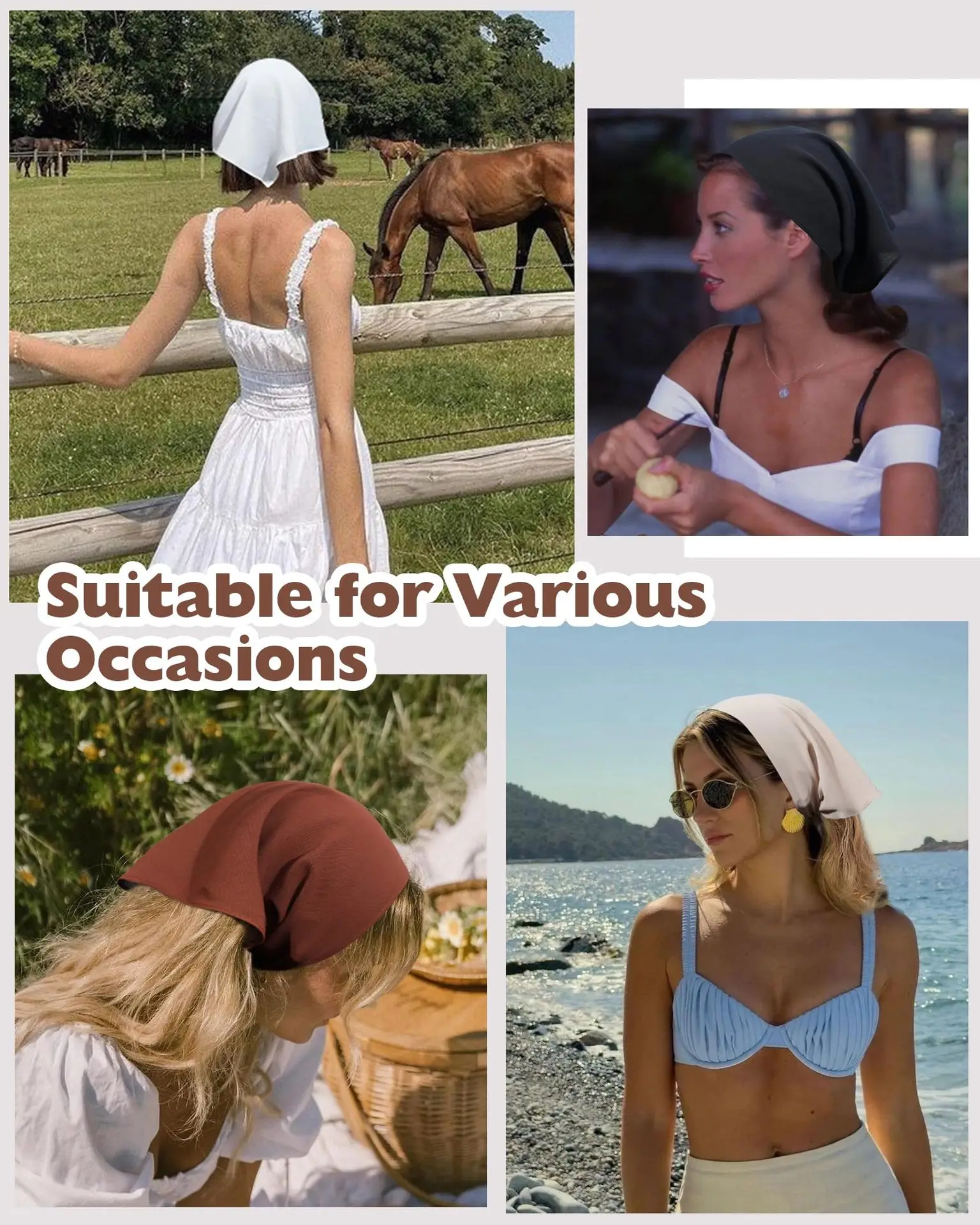 Pastoralismus breite Stirnbänder für Frauen, extra großer Turban, Dreieck-Stirnband, modische Yoga-Haarbänder, verdrehte dicke Haar-Accessoires – Detail 8