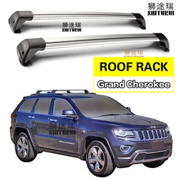 For Jeep Grand Cherokee WK2 SRT-8  2012 - 2020 (Fixed Point) Roof Bar Car Special Aluminum Alloy Belt Lock Led Lamp Roof Luggage