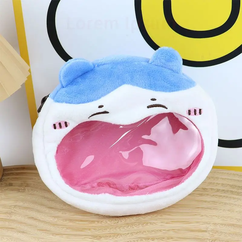 Bolsa de almacenamiento de Anime Chiikawa Hachiware Usagi, bolsa de cosméticos Kawaii, nuevo producto, bolsa para el dolor encantadora de boca grande, monedero de felpa para estudiantes