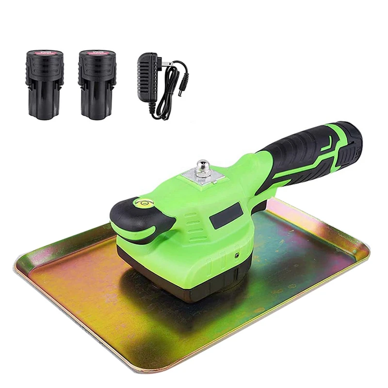Paleta de placa plana de hormigón inalámbrica de iones de litio, máquina vibratoria portátil de mano para cemento y hormigón, enchufe estadounidense de 12V y 2000MA