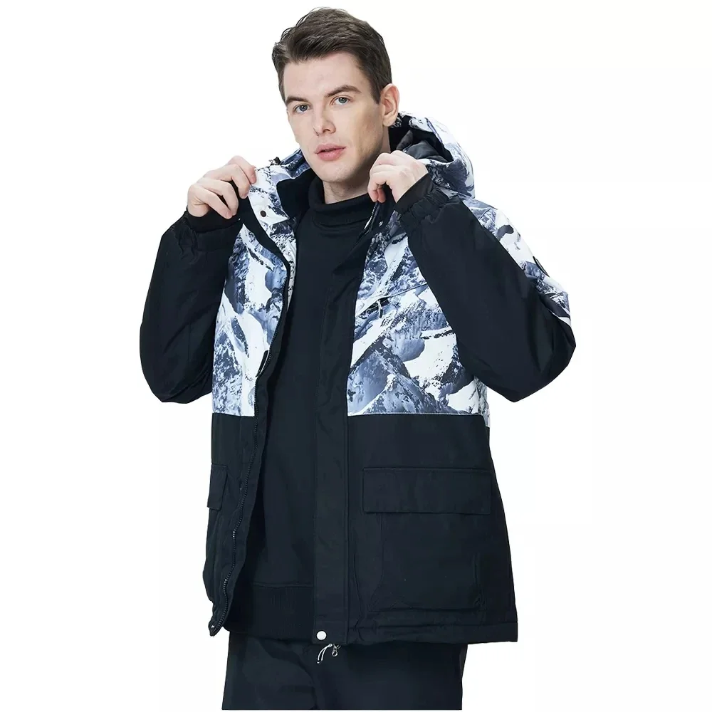 -30 gradi tuta da sci uomo inverno outdoor snowboard giacche e pantaloni giacca da uomo impermeabile calda cappotto abiti da sci maschili marca
