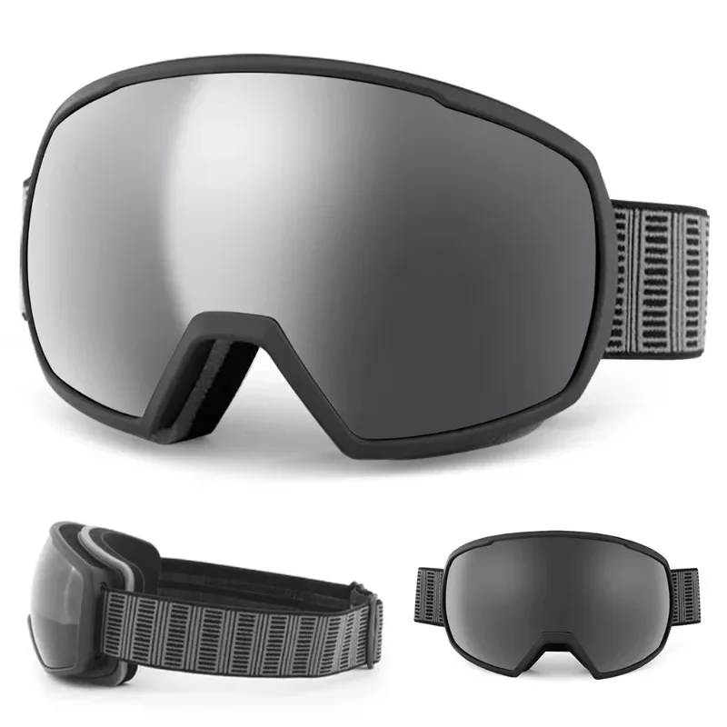 Ski Goggles, Hiking Goggles, Anti Fog, Dust-proof, Sand Proof, Sports Large Spherical Surface, Can Be Used for Myopia