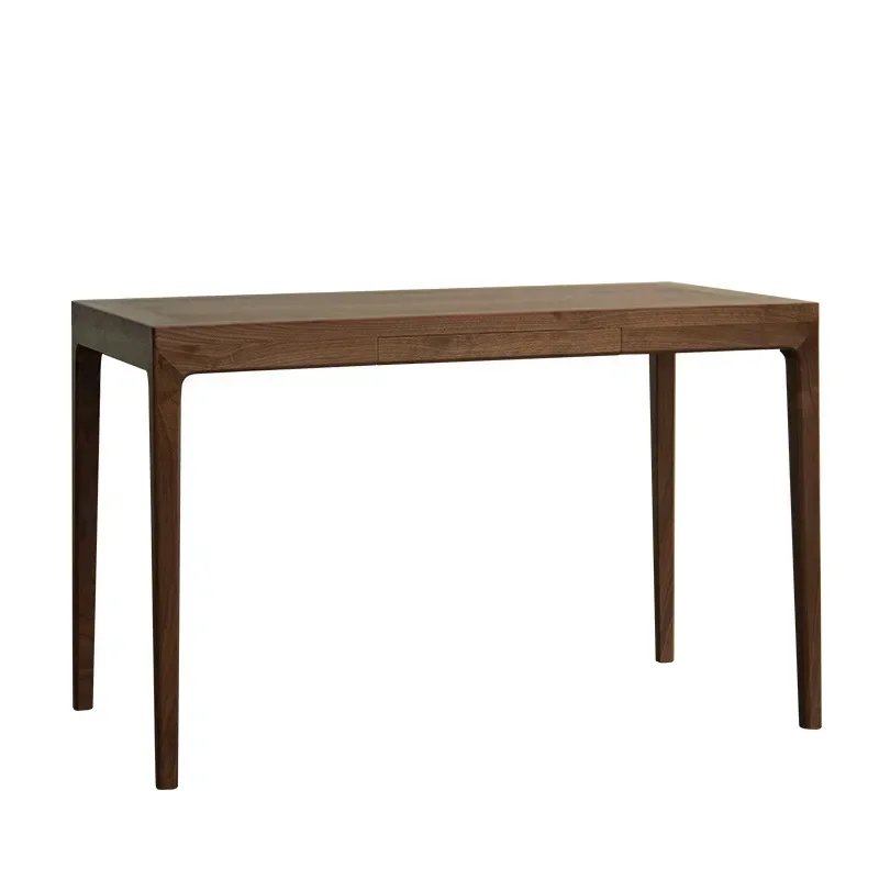 

New Chinese-style all-solid wood balcony tea table minimalist small desk black walnut minimalist home tea table desk