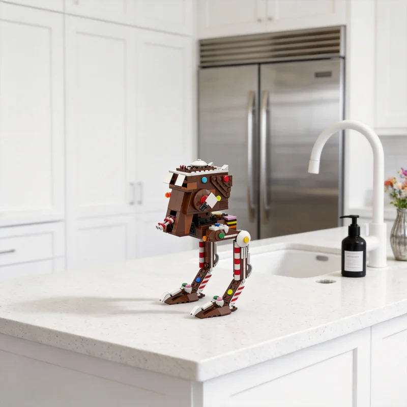 

656pcs MOC Gingerbread ST Seasonal Christmas Model Building Blocks Home Decoration, Home Decor Bookshelf Display Gift For Adults