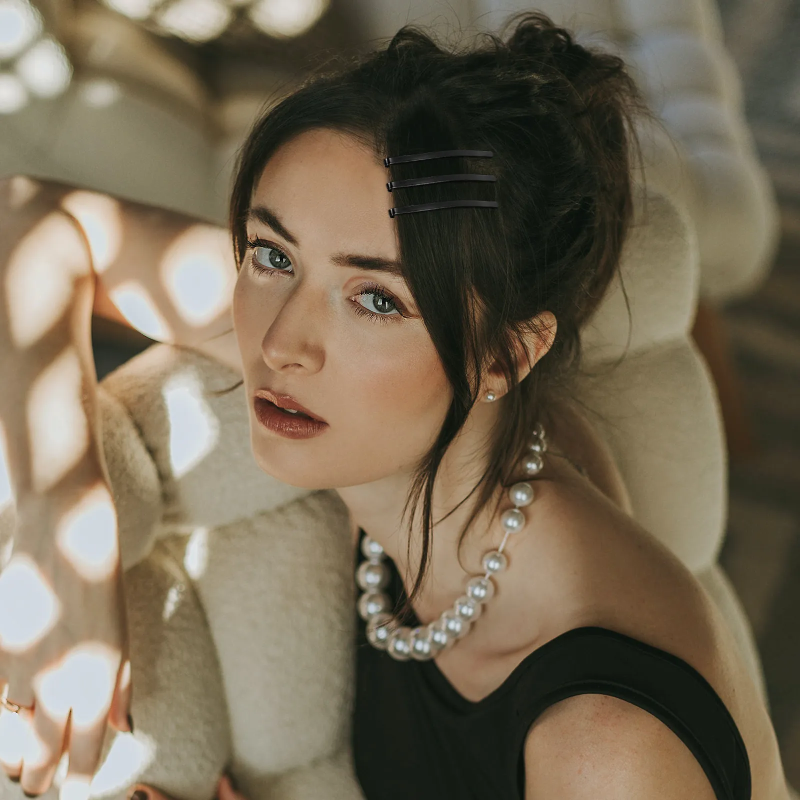 

50Pcs Metal Hair Barrettes Black Bobby Pin DIY Hair Clips for Women Styling Craft Accessories Bobby Pin Metal Hairpins