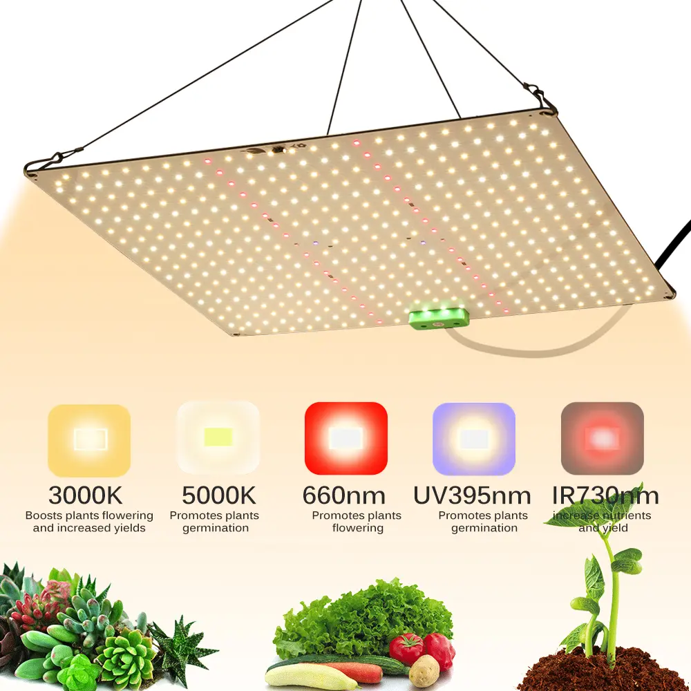 Lâmpada de crescimento led de espectro completo ajustável para iluminação de crescimento de plantas hidropônicas de efeito estufa em diferentes estágios 110-240v