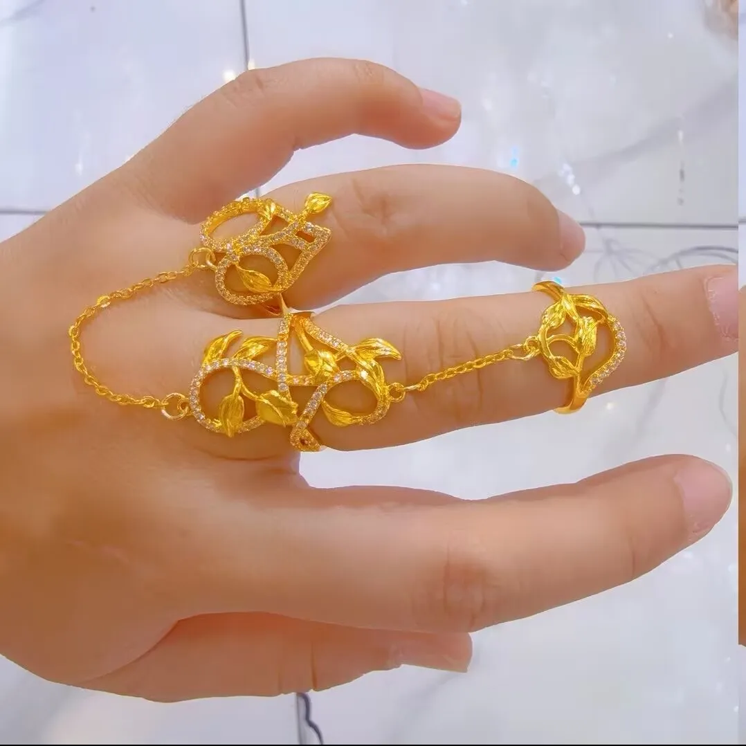 

Новое европейское, французское, американское, позолоченное кольцо в Дубае, женские украшения для свадебной вечеринки YY10663