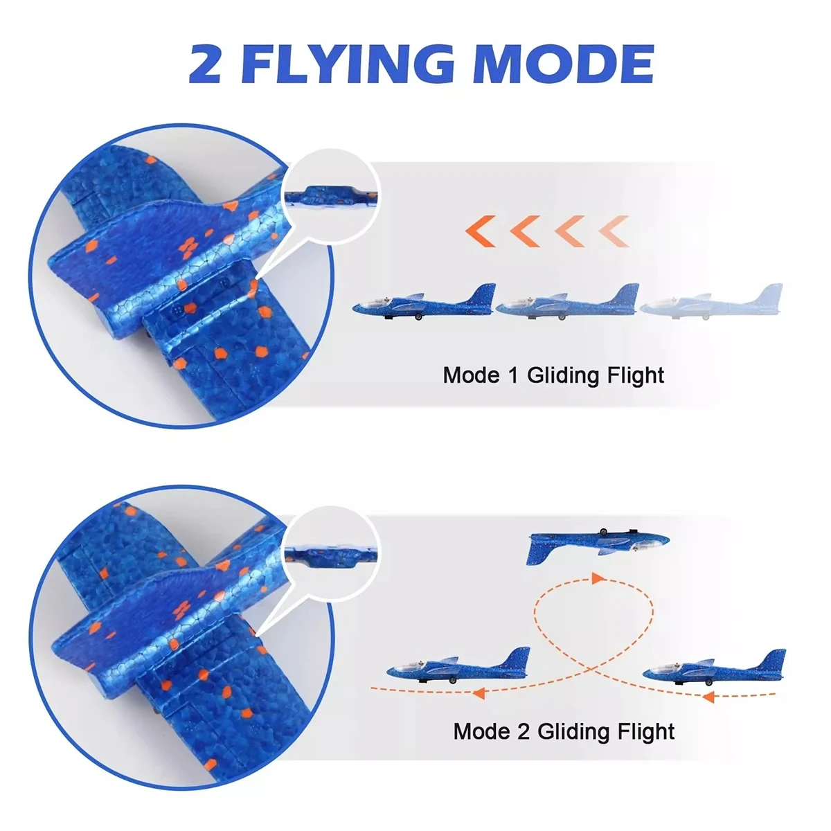 Avión de espuma para niños, lanzador de 10M, catapulta, planeador, pistola de avión, juguete, juego al aire libre para niños, pistola de balas suaves