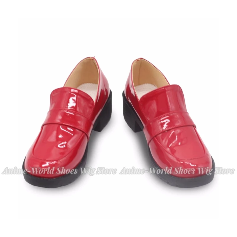 Persona 5 Noir Kasumi Yoshizawa Cosplay Shoes Boots Party Red Leather Boots Halloween Carnival Role Play Props Custom Made