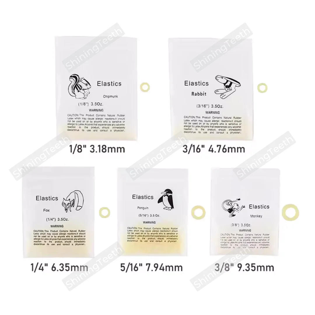 Obrázek 5: 1box ORMCO zoologická zahrada obora zubní vysoký pružnost ortodontické elastická řetězy kravaty zubní elasťáky guma kapel 3.5oz