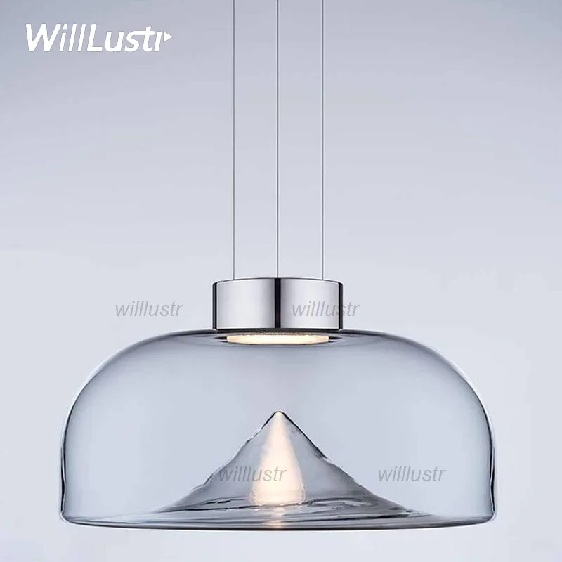 LED Glass Iceberg Pendant Lamp Aluminum Suspension Light Hotel Cafe Bar Store Living Dining Bedroom Hanging Ceiling Chandelier