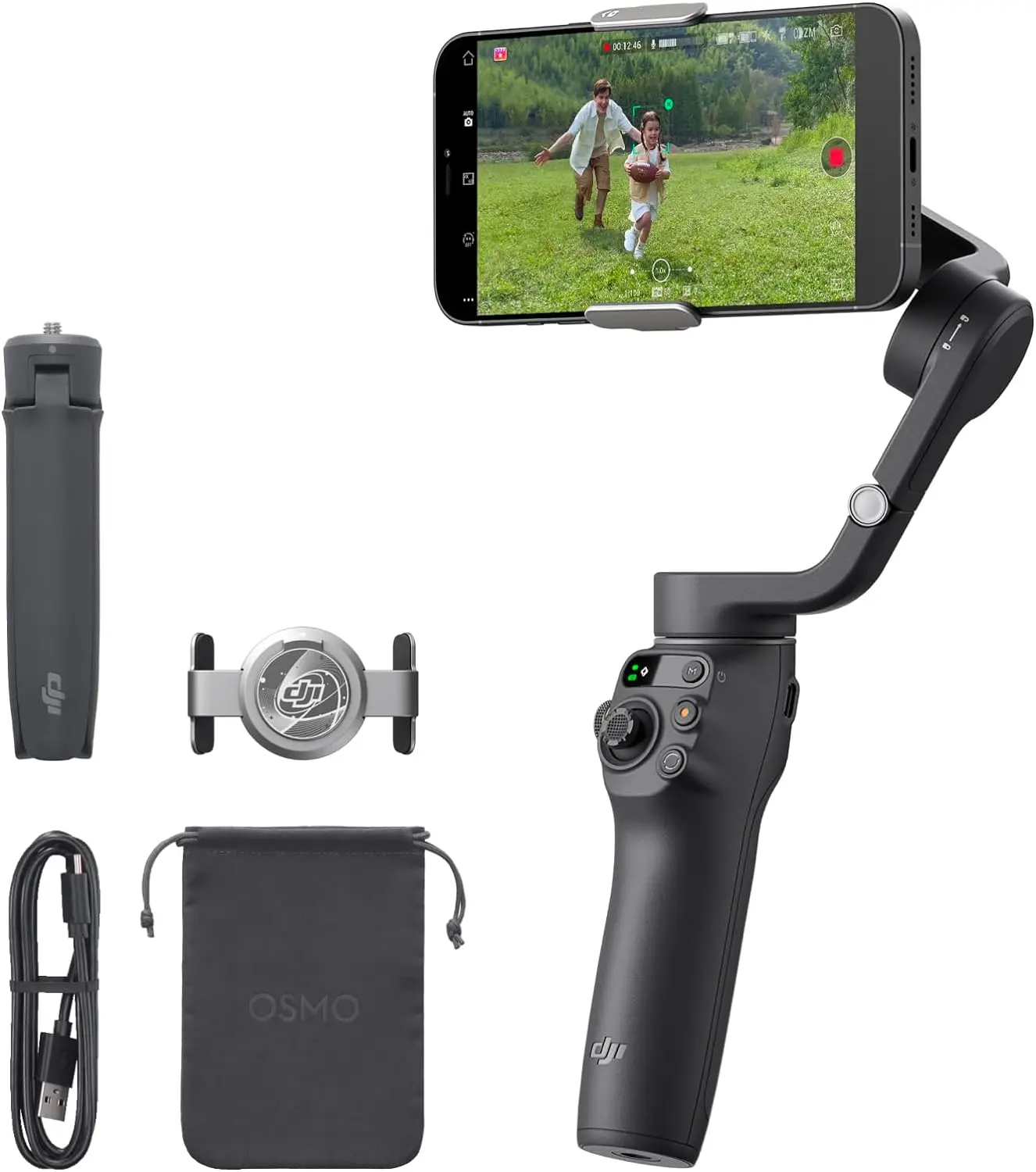 DJI Osmo Mobile 6 Gimbal Stabilizer for Smartphones, 3-Axis Phone Gimbal，Slate Gray