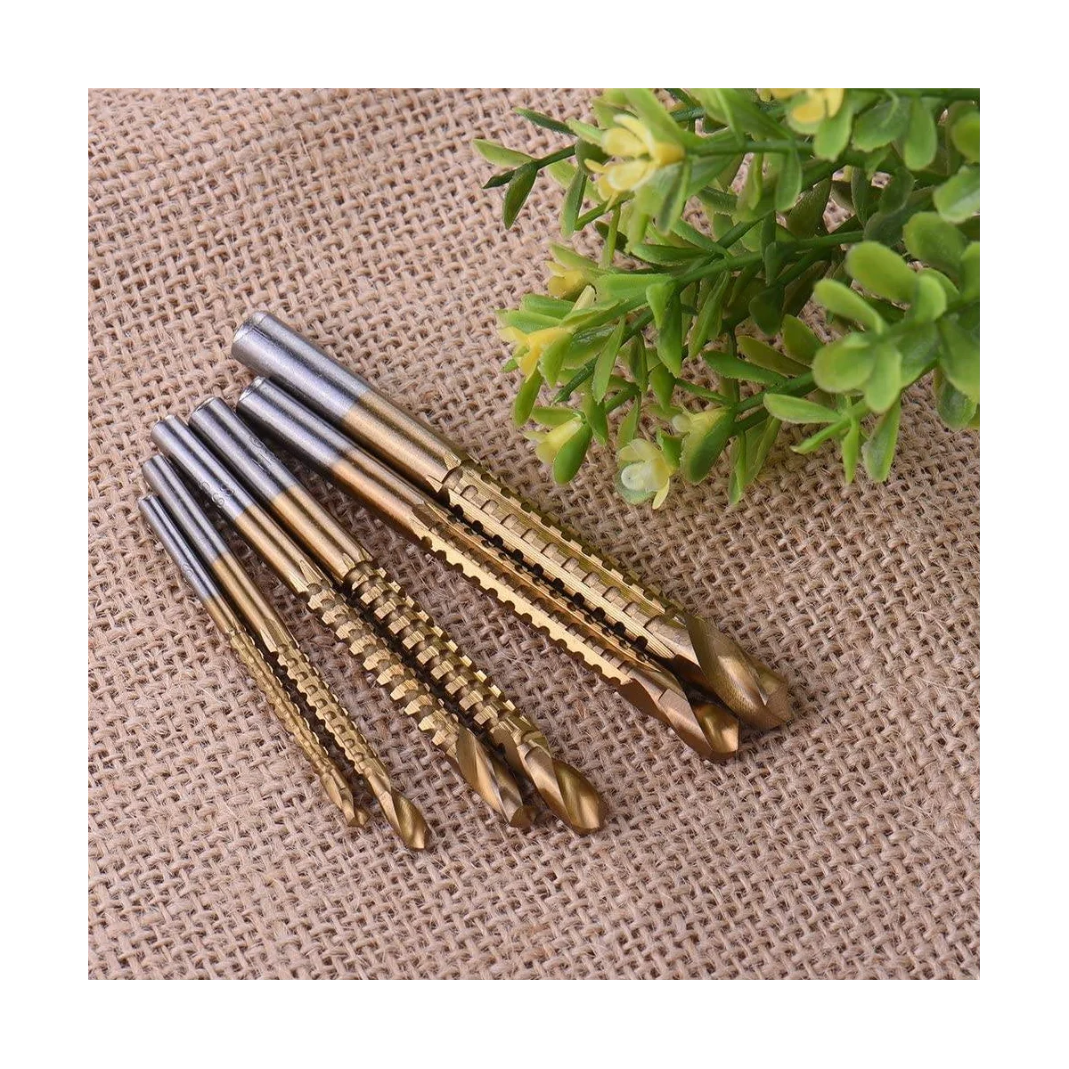 6Pcs Titanium Drill Saw Bit Set, HSS Serrated Bit Hole Drilling, 3-8mm Carpenter Hacksaw Drill Bits Kit