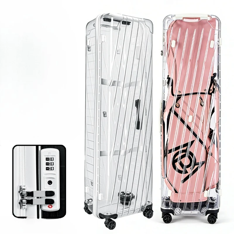 Golf air consignment bag, men's and women's hard shell transparent ball bag, protective cover four-wheel suitcase air bag
