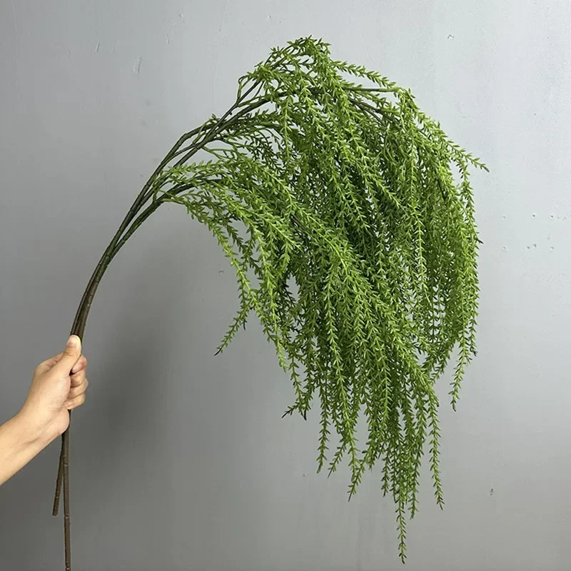 

113cm Artificial Drooping Buds Grass Branches Plastic Plants Festival Party Decoration Simulation Weeping Willow Green Plant