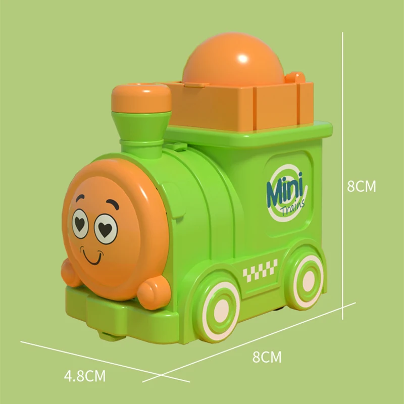 Mini tren de juguete para niños, juguete de fricción inercial, tirar hacia atrás, actividad de coche de dibujos animados, juguetes interactivos Montessori para niños pequeños