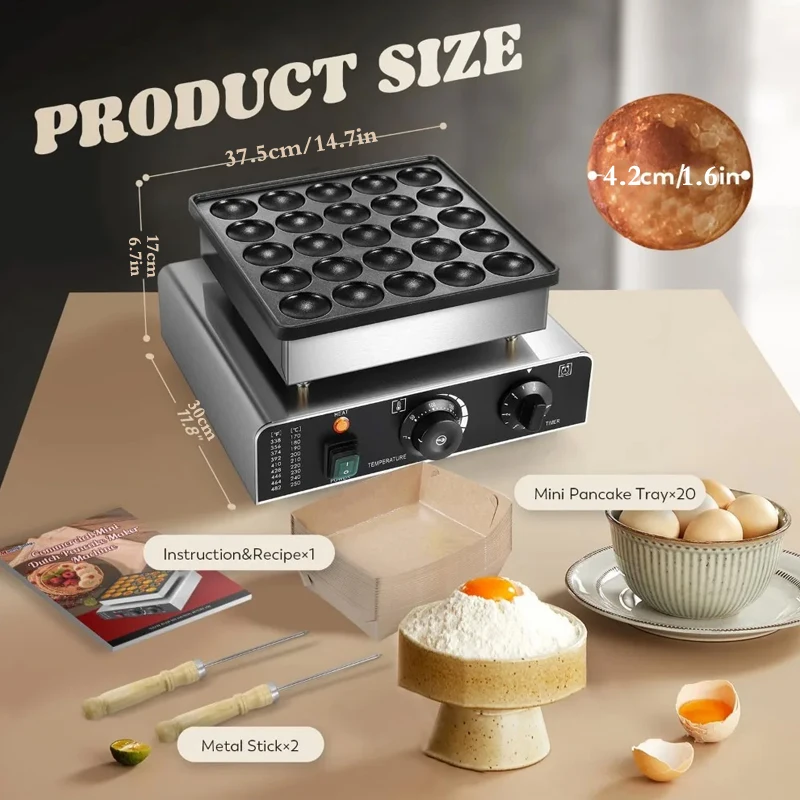 New Electric Mini Waffle Machine Certification Commercial Portable High-Efficiency