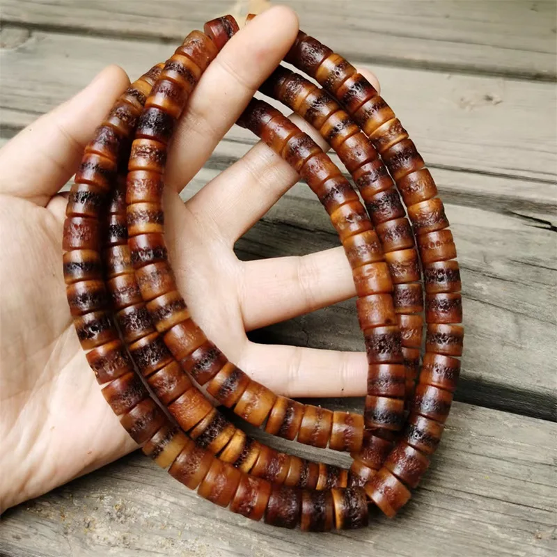 Cow camel rib bone raw and unpolished in their natural color Tibetan ethnic style plain beads for brac