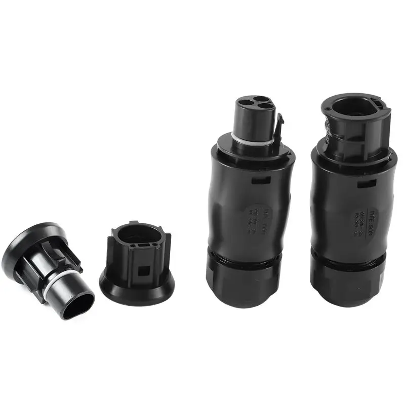 ABZC 4Pcs BC01 Male+Female Photovoltaic Connectors, Male and Female Plug Set, for Grid Tie Inverter, 25A 1500V, AC 3 Pole