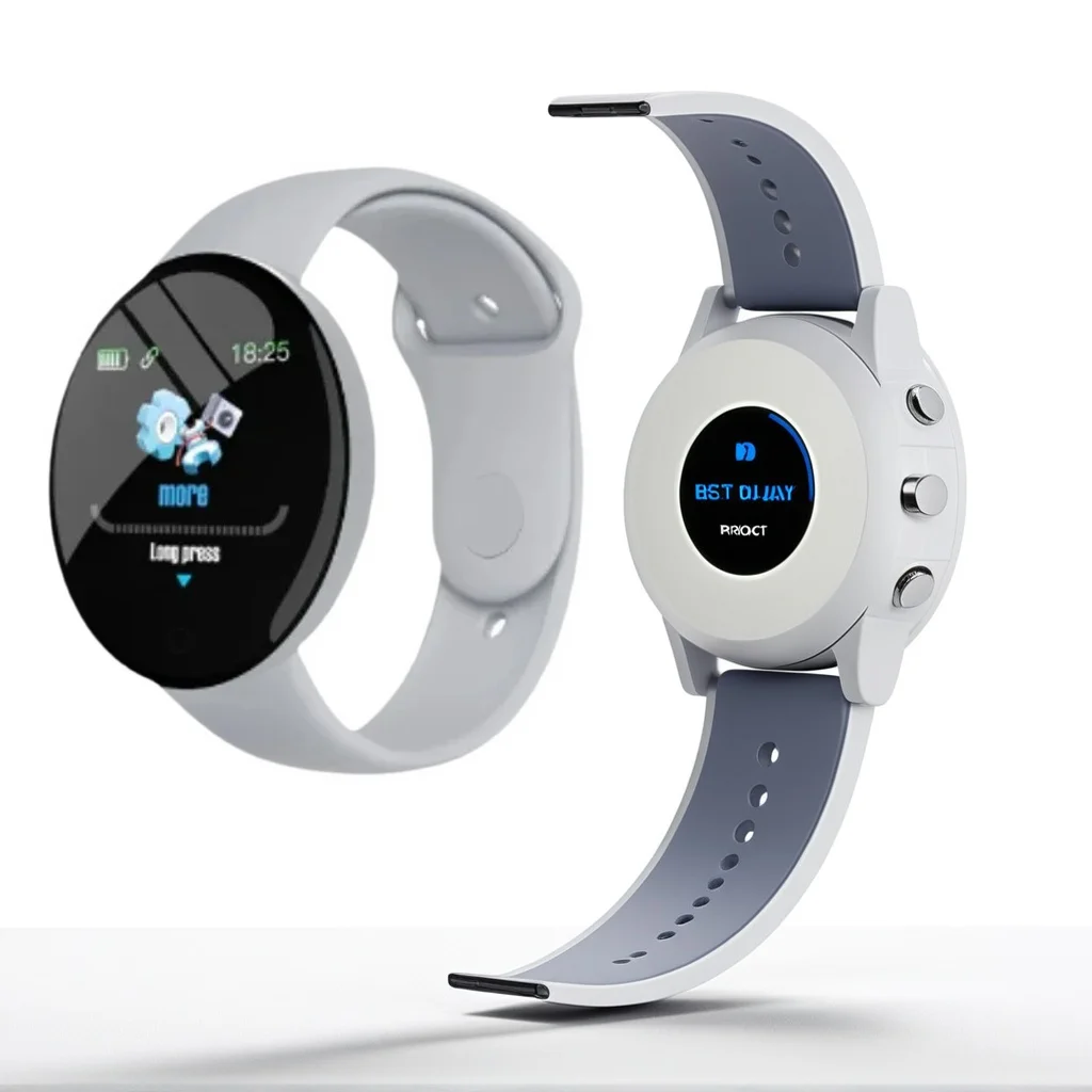 

Round Digital Smart Sport Watch - LED Bluetooth Electronic Wristwatch for Men Women & Kids