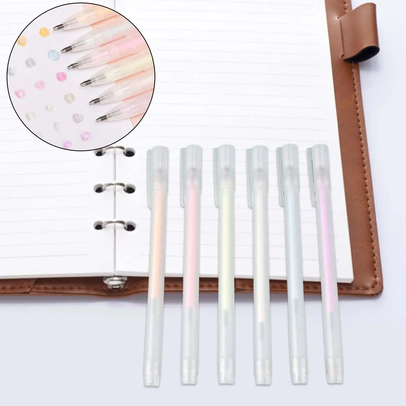 6ชิ้น Dot กาวปากกาเติม Quick แห้งวาดเรียบสำหรับ Photo Album สมุดภาพโปสเตอร์