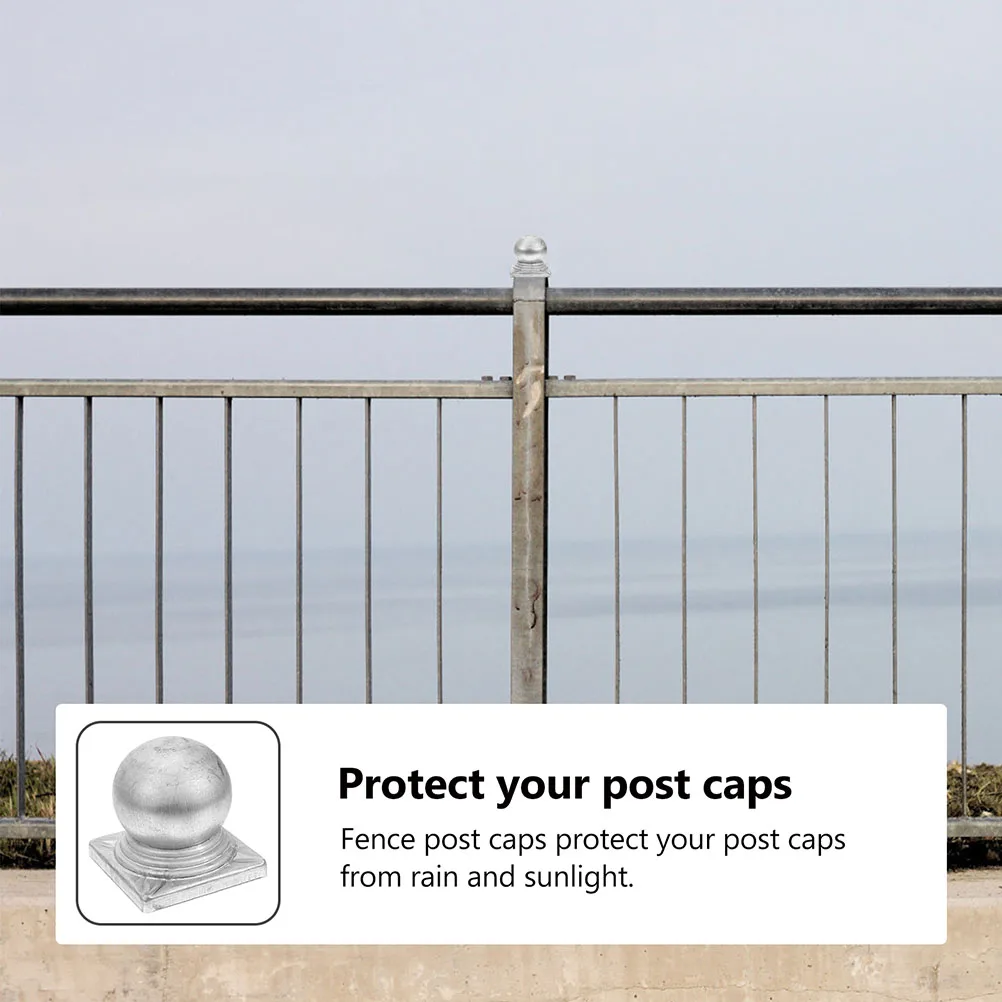 

3pcs Rail Post Fence Covers Iron Decorative Caps Guardrail Components Traffic Barrier Column Fencing Accessories