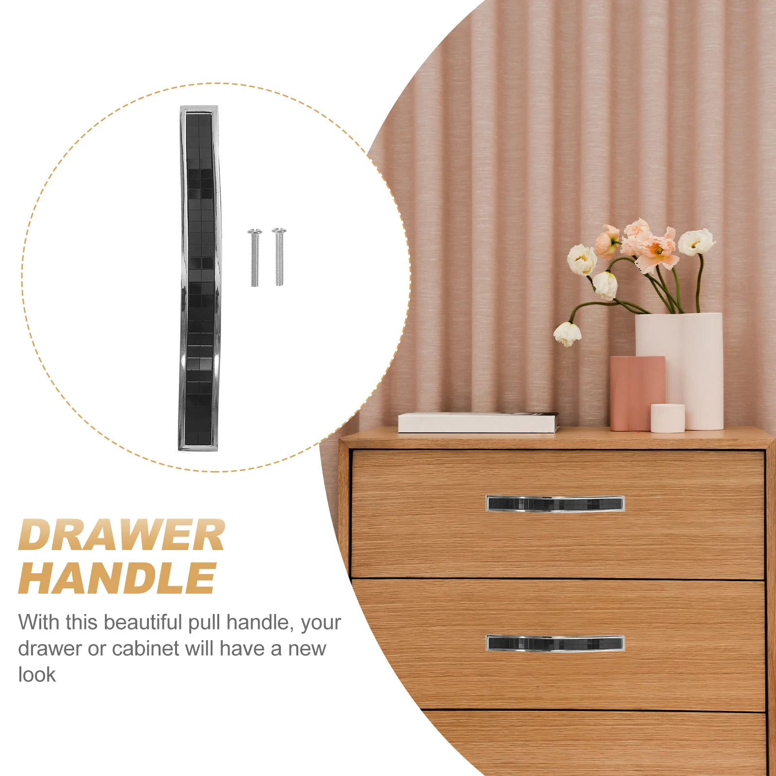 

6Pcs Crystal Drawer Handles Modern Zinc Alloy Cabinet Pulls Multipurpose Furniture Door Handles for Kitchen Cupboard Wardrobe