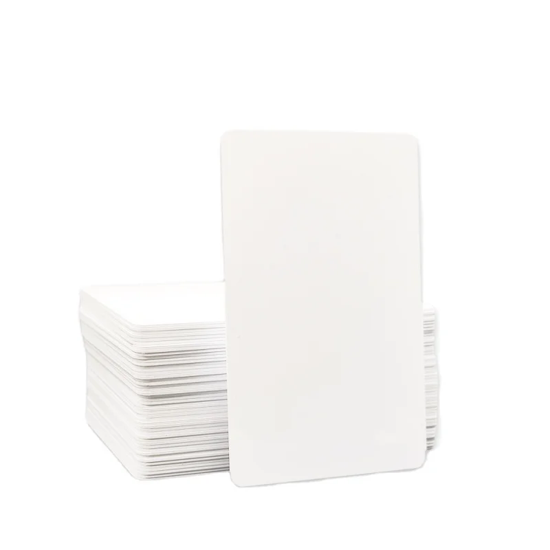 

100pcs a lot CR80 PVC Plastic Card White Credit Card Size Customized Printing Blank Membership Business Card