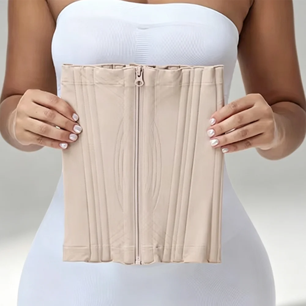 Women Mesh Waist Trainer Steel Bone Tummy Control Waist Cincher Breathable Body Shaper Hourglass Figure Postpartum Flat Belly
