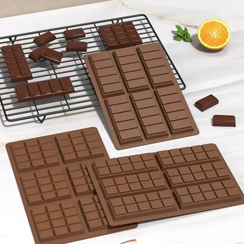 

Chocolate Silicone Mold Diy Cake Baking Tools 10 Large Block Mold Can Be Separated Wax Melt Mold Easy To Remove