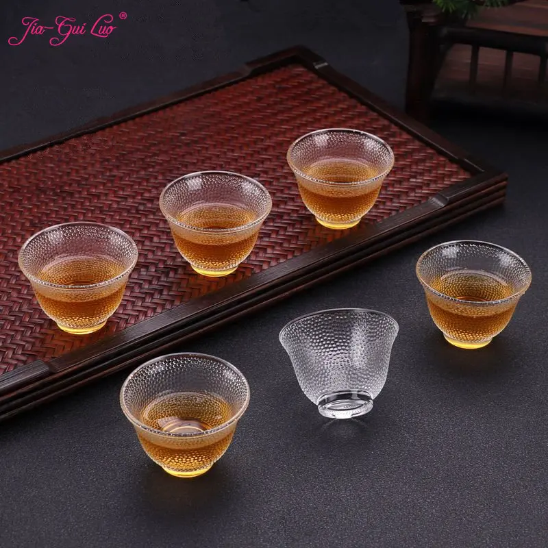 4 pcs 50ml Glass Teacup Set  Japanese Style Tea Cup