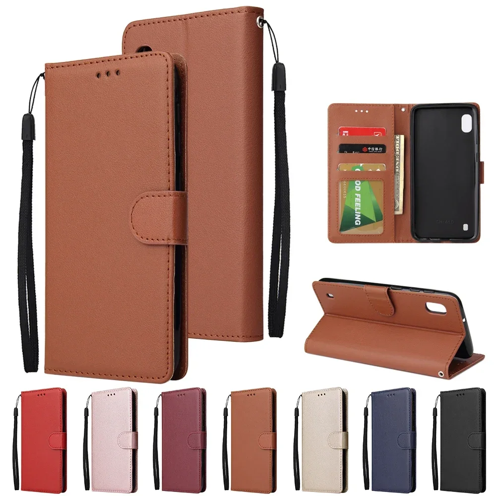 

5X*Solid Color Leather Case Anti-fall Wallet Flip Phone Case For SAMSUNG GALAXY G530 Pro J3 2017 2018 2016 J310 J320 J330 J4 M62