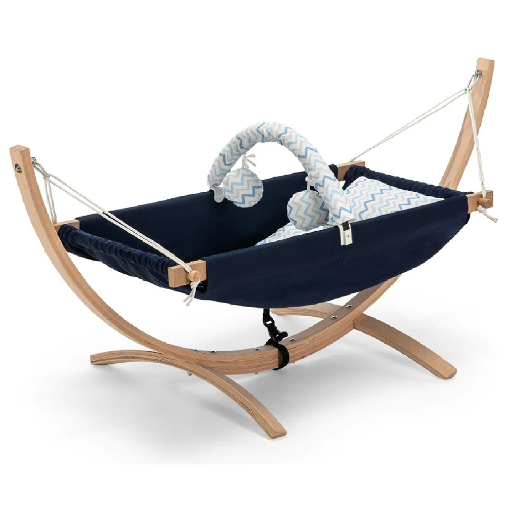 Outdoor Wooden Portable Hammock Chair Bed With Stand