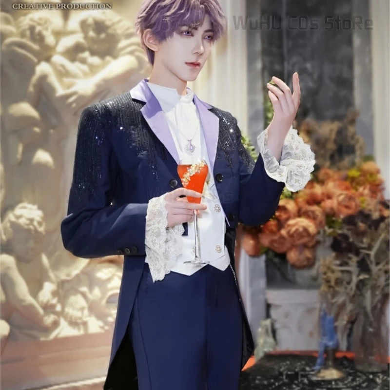 Rafayel-男性と女性のためのコスプレスーツ,手袋とスペースの女性のための変装,楽しいアニメのコスプレ衣装,ハロウィーンの服,豪華なスーツ