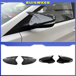2 PCS For Hyundai Elantra 2012-2018 Replacement Side Wing Mirror Covers Caps Carbon Look
