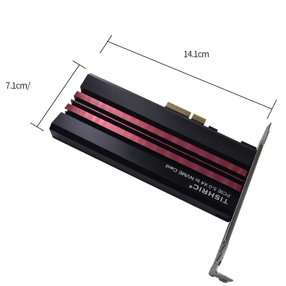 TISHRIC PCIE 5.0 X4 To NVME SSD M2 B/B+M-Key Adapter Riser Card Expansion Card Support 2230 2242 2260 2280 110Gbps For Gaming