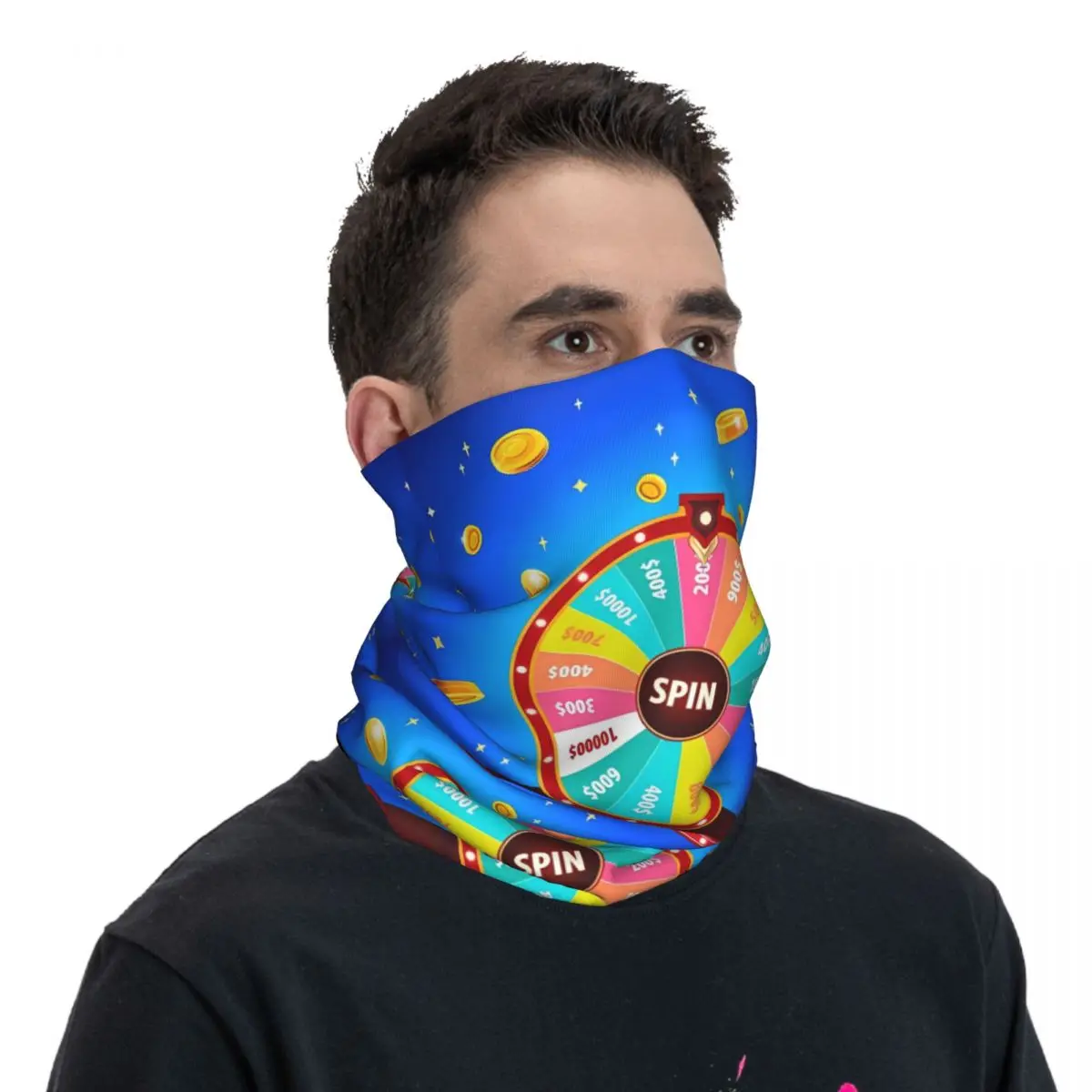 Wheel Of Fortune Scarf Neckerchief Neck Face Mask Polyester