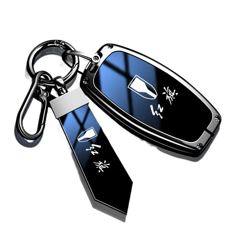 

Zinc Alloy Key Fob Cover for Hongqi H7/EHS3/E-QM5/LS7, Heavy Duty Metal KeyCase Shell with Keychain, Anti-Drop & Scratch Proof