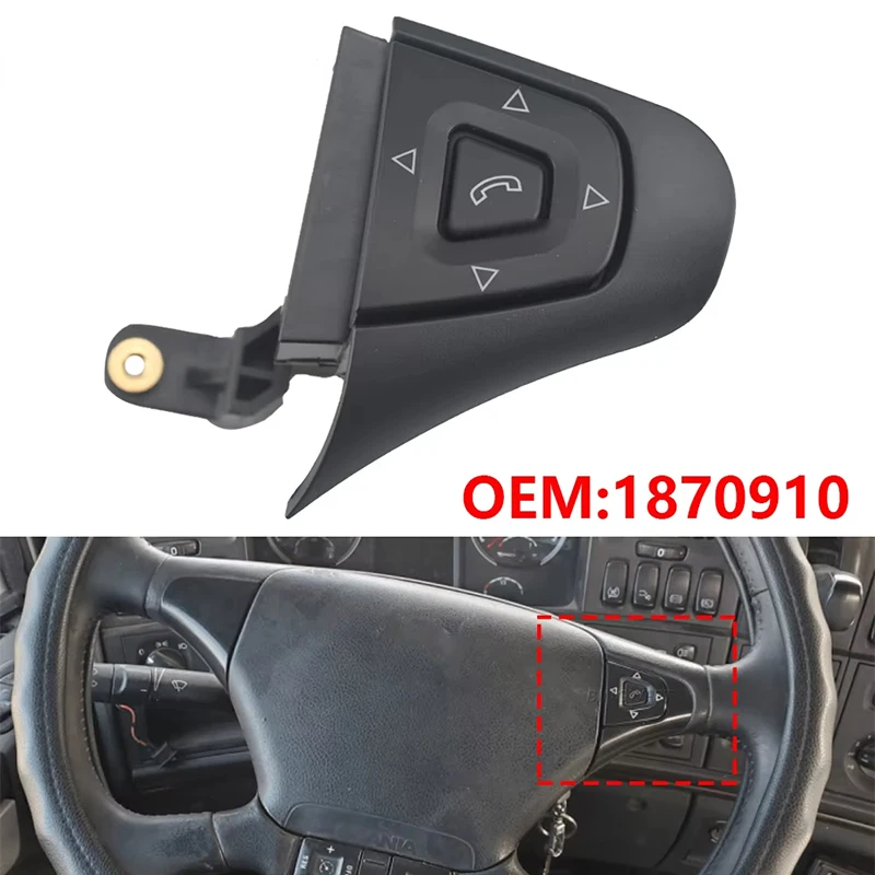 Cruise Control Switch Speed Steering Wheel Button Knob Autocruise 1870910  For Scania Truck