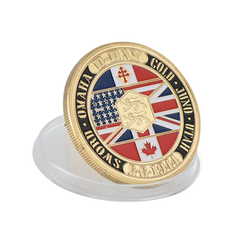 U.S. Army Commemorative Round Double Golden Plated Coin Souvenir Metal Challenge Coins Colorful Collectible Gifts For Friends